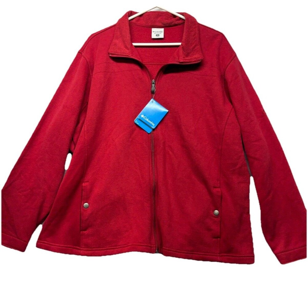 Columbia Women’s Hart Mountain II Full Zip Jacket Size 2X Red Long Sleeve